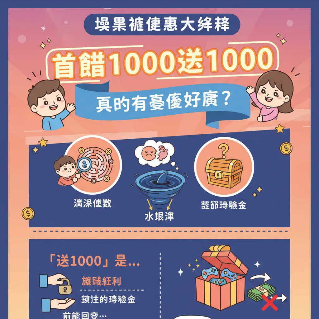 首儲1000送1000：註冊體驗金與流水倍數全解析